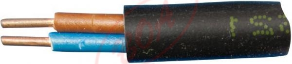 2-žilový kábel CYKY-O 2 x 1,5, pevný, čierny