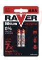1,5V AAA batéria líthiová Raver, 2 ks, blister, cena za 1 ks