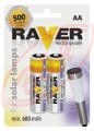 600mAh 1,2V AA NiMH batria Raver, 2 ks, blister, cena za 1 ks