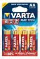 1,5V AA batéria alkalická Varta Max Tech, 4 ks, blister, cena za 1 ks