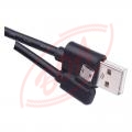 1m USB2.0 dtov a nabjac kbel USB A<->USB micro B (90) EMOS SM7005BL, QuickCharge, ierny