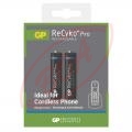 650mAh 1,2V AAA NiMH nabjacie batrie GP ReCyko+ Pro Cordless Phone, 2 ks, cena za 1 ks