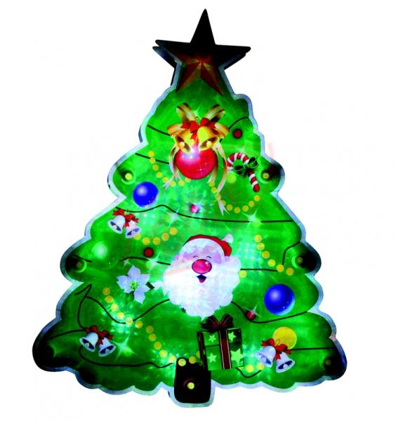 LED dekorácia do okna – vianočný stromček